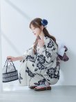 画像11: 【予約 / 5月中旬発送予定】古典ロマン牡丹浴衣 OBI-siwa-201-wk-1-LV / HIMO-900-yn-5-IV / HEKO-800-sb-5-WH / YA-948-kj-NV / GETA-01-kj-2-BL/ [YMT] (11)