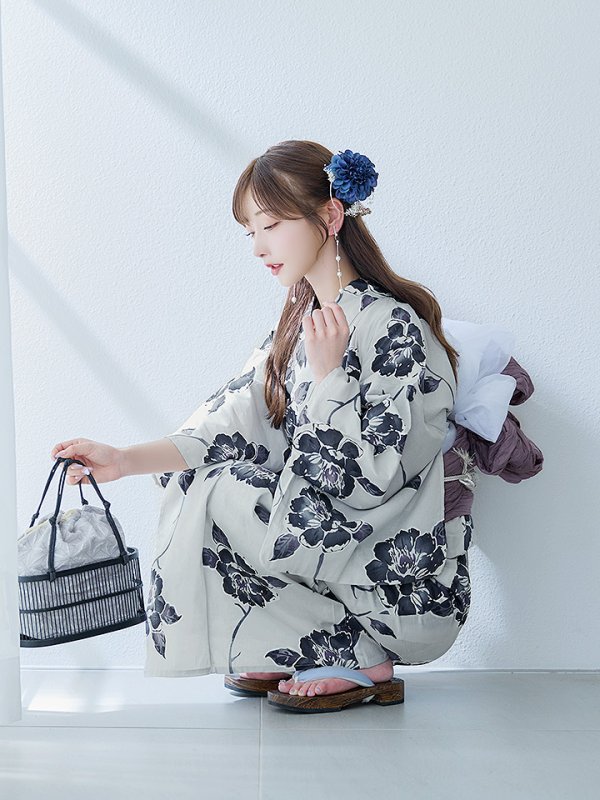 画像11: 【即日発送】古典ロマン牡丹浴衣【浴衣３点セット 浴衣/帯/下駄】[YMT] (11)