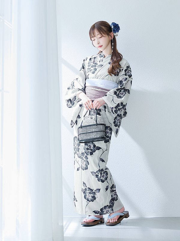 画像5: 【即日発送】古典ロマン牡丹浴衣【浴衣３点セット 浴衣/帯/下駄】[YMT] (5)