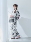 画像6: 【予約 / 5月中旬発送予定】古典ロマン牡丹浴衣 OBI-siwa-201-wk-1-LV / HIMO-900-yn-5-IV / HEKO-800-sb-5-WH / YA-948-kj-NV / GETA-01-kj-2-BL/ [YMT] (6)