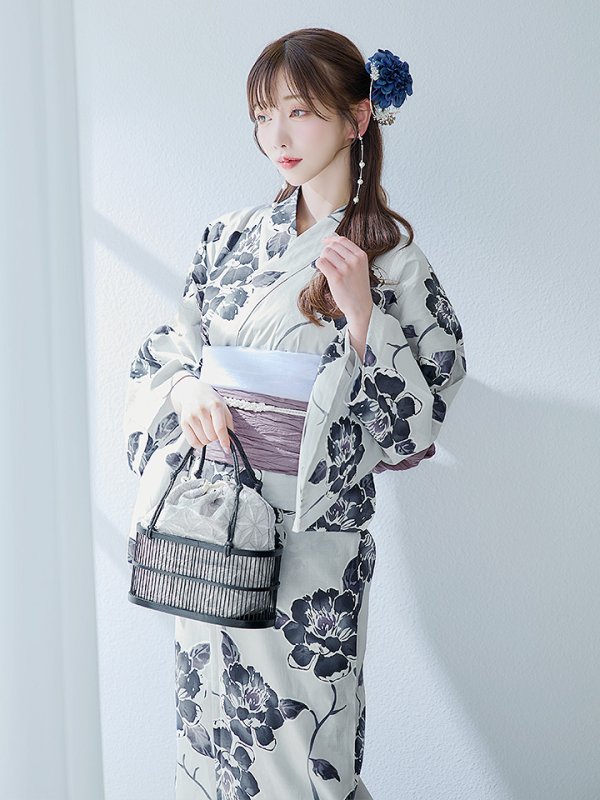 画像7: 【即日発送】古典ロマン牡丹浴衣【浴衣３点セット 浴衣/帯/下駄】[YMT] (7)
