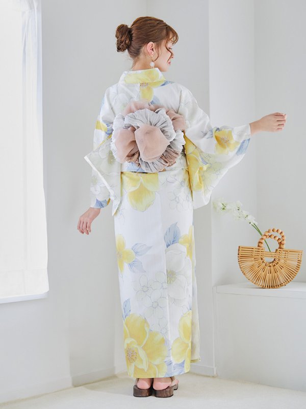 画像19: 【即日発送】ヘルシー油彩牡丹浴衣【浴衣３点セット 浴衣/帯/下駄】[YMT] (19)