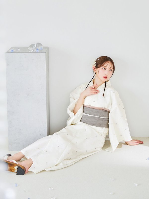 画像27: 【即日発送】アーガイルビジュー浴衣 【浴衣３点セット 浴衣/帯/下駄】[YMT] (27)