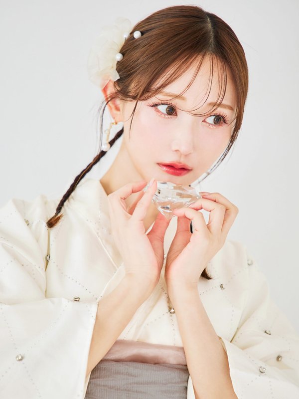 画像32: 【即日発送】アーガイルビジュー浴衣 【浴衣３点セット 浴衣/帯/下駄】[YMT] (32)