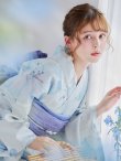 画像16: 【予約 / 5月中旬発送予定】水彩百合ナチュラルブルー浴衣 OBI-g-500-kj-9-NV / HIMO-900-yn-4-GYxGY / HEKO-800-sb-8-DusBL / YA-1074-kn-BL / GETA-01-kj-2-BL/ [y/YMT] (16)