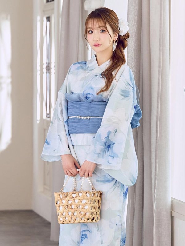 画像20: 蒼華に咲く牡丹浴衣【浴衣３点セット 浴衣/帯/下駄】[YMT] (20)