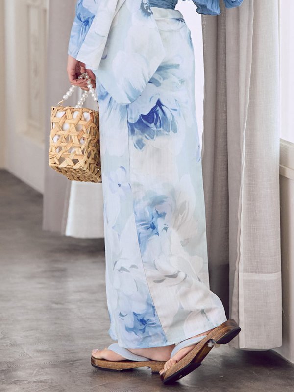 画像24: 蒼華に咲く牡丹浴衣【浴衣３点セット 浴衣/帯/下駄】[YMT] (24)