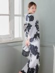 画像3: 【予約 / 5月中旬発送予定】モノトーンダリア柄浴衣 OBI-hira-100-ok-5-GYxSV / HIMO-900-yn-3-GYxGD / YA-73-kn-GY / GETA-01-kj-3-IV/ [y/OF01] (3)