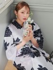 画像7: 【予約 / 5月中旬発送予定】モノトーンダリア柄浴衣 OBI-hira-100-ok-5-GYxSV / HIMO-900-yn-3-GYxGD / YA-73-kn-GY / GETA-01-kj-3-IV/ [y/OF01] (7)