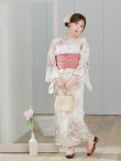 画像10: 牡丹百合花柄浴衣 OBI-siwa-204-wk-6-P / HIMO-900-yn-8-P / HEKO-800-sb-5-W / YA-1073-kn-IV / GETA-02-ok-8-RoseP/ [YMT] (10)