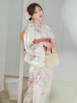 画像16: 牡丹百合花柄浴衣 OBI-siwa-204-wk-6-P / HIMO-900-yn-8-P / HEKO-800-sb-5-W / YA-1073-kn-IV / GETA-02-ok-8-RoseP/ [YMT] (16)