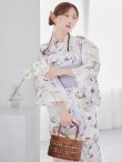 画像3: 藤霞のアンティークローズ浴衣 OBI-g-500-kj-8-GY / HIMO-900-yn-3-GYxGD / HEKO-800-sb-5-W / YA-1016-kj-P / GETA-01-kj-3-IV/ [YMT] (3)