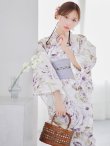画像6: 藤霞のアンティークローズ浴衣 OBI-g-500-kj-8-GY / HIMO-900-yn-3-GYxGD / HEKO-800-sb-5-W / YA-1016-kj-P / GETA-01-kj-3-IV/ [YMT] (6)
