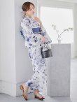 画像5: 水墨ニュアンスフラワー浴衣 OBI-hira-100-ok-4-DusBL / HIMO-900-yn-4-GYxGY / / YA-1001-kj-BL / GETA-01-kj-2-BL/ [YMT] (5)