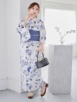 画像9: 水墨ニュアンスフラワー浴衣 OBI-hira-100-ok-4-DusBL / HIMO-900-yn-4-GYxGY / / YA-1001-kj-BL / GETA-01-kj-2-BL/ [YMT] (9)