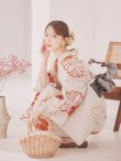 画像6: 【予約 / 5月下旬発送予定】ストライプ花柄浴衣 OBI-g-500-kj-12-MOC / HIMO-900-yn-7-MOC / HEKO-800-sb-5-W / YA-1066-kj-IV / YA-1081-kj-BR / GETA-02-ok-4-MOC / [yo/OF01] (6)