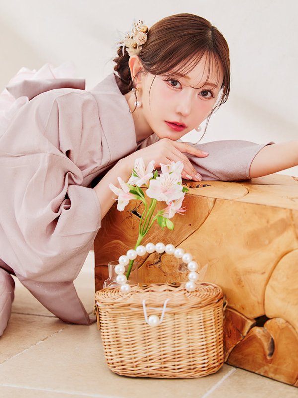 画像12: 【即日発送】【浴衣】ピンク無地浴衣 【浴衣３点セット 浴衣/帯/下駄】[YMT] (12)