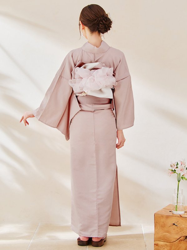 画像14: 【即日発送】【浴衣】ピンク無地浴衣 【浴衣３点セット 浴衣/帯/下駄】[YMT] (14)