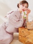 画像1: 【即日発送】【浴衣】ピンク無地浴衣 【浴衣３点セット 浴衣/帯/下駄】OBI-hira-100-ok-6-PBExW/ HIMO-900-yn-8-Pearl/ HEKO-800-sb-4-P/ YA-1011-kj-BR /GETA-02-ok-5-P [YMT] (1)