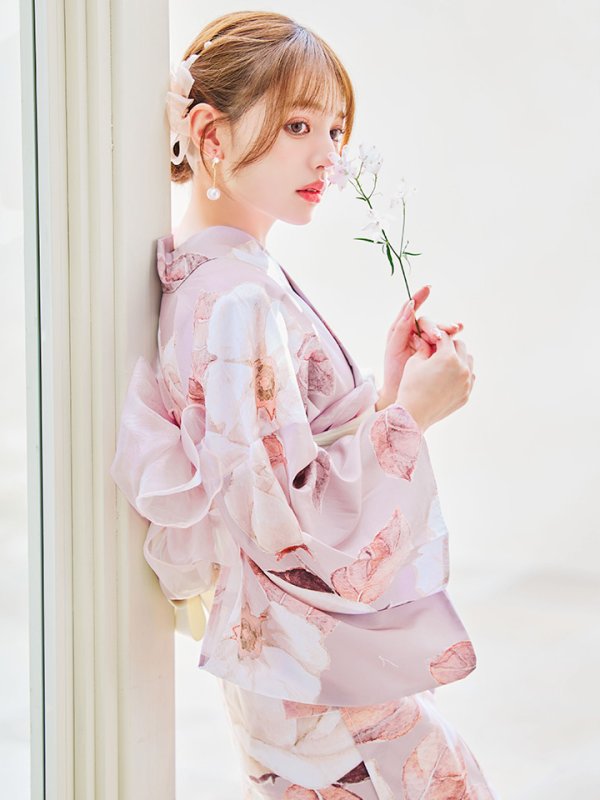 画像3: 【即日発送】【浴衣】 大人スウィートフラワー 薔薇 バラ ローズ 浴衣【浴衣３点セット 浴衣/帯/下駄】[YMT] (3)