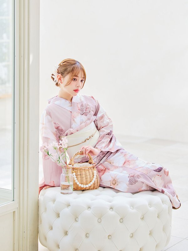 画像9: 【即日発送】【浴衣】 大人スウィートフラワー 薔薇 バラ ローズ 浴衣【浴衣３点セット 浴衣/帯/下駄】[YMT] (9)