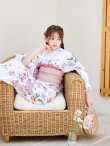 画像10: 【浴衣】白地×ボタニカル牡丹浴衣【浴衣３点セット 浴衣/帯/下駄】OBI-siwa-200-kj-8-P / HIMO-900-yn-8-P / YA-943-kj-BAKEDP / HEKO-800-sb-1-BAKEDP / GETA-02-ok-7-R [YMT] (10)