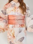 画像14: 【即日発送】アプリコットピンク牡丹浴衣【浴衣３点セット 浴衣/帯/下駄】[OF04/HC03] (14)