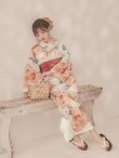 画像7: 【即日発送】アプリコットピンク牡丹浴衣【浴衣３点セット 浴衣/帯/下駄】[OF04/HC03] (7)