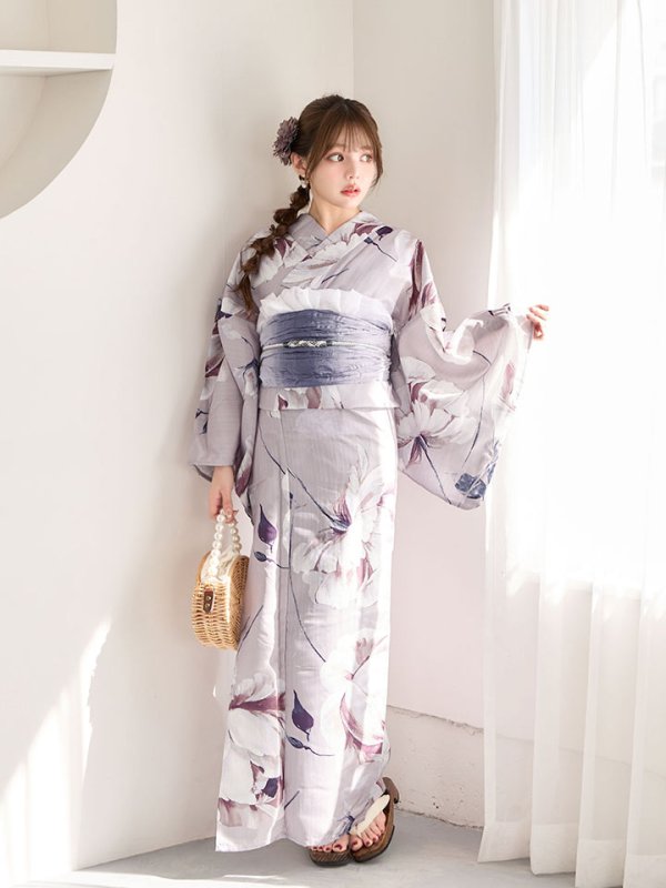 画像12: 【浴衣セール】【即日発送】ロマンティックピオニー浴衣【浴衣３点セット 浴衣/帯/下駄】[FB02] (12)
