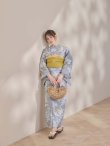 画像14: 【即日発送】グレー×フラワー浴衣【浴衣３点セット 浴衣/帯/下駄】[OF04] (14)
