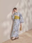 画像17: 【即日発送】グレー×フラワー浴衣【浴衣３点セット 浴衣/帯/下駄】[OF04] (17)