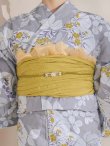 画像23: 【即日発送】グレー×フラワー浴衣【浴衣３点セット 浴衣/帯/下駄】[OF04] (23)