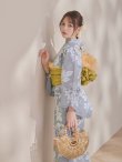 画像10: 【即日発送】グレー×フラワー浴衣【浴衣３点セット 浴衣/帯/下駄】[OF04] (10)