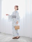 画像16: 【浴衣セール！】【即日発送】 ホワイト×アイシーフラワー浴衣【浴衣３点セット 浴衣/帯/下駄】[/YMT] (16)
