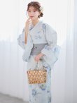 画像3: 【浴衣セール！】【即日発送】 ホワイト×アイシーフラワー浴衣【浴衣３点セット 浴衣/帯/下駄】[/YMT] (3)