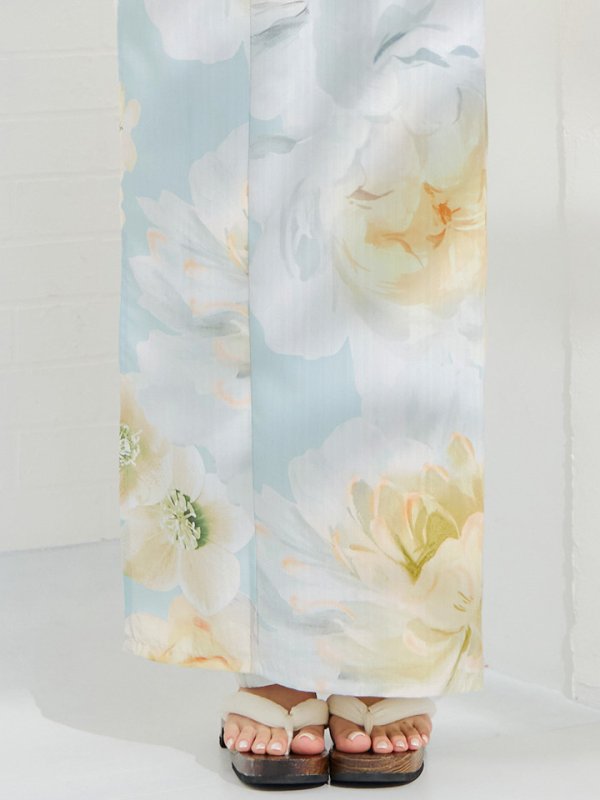 画像17: 【即日発送】ニュアンス牡丹ペールトーン浴衣【浴衣３点セット 浴衣/帯/下駄】[YMT] (17)