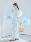 画像16: 【予約 / 5月中旬発送予定】ベビーブルー牡丹＆紫陽花浴衣 OBI-siwa-200-kj-13-OW / HIMO-906-yn-PEARL / HEKO-800-sb-5-W / YA-1079-kj-7-W / GETA-01-kj-4-MI / [y/YMT] (16)