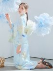 画像3: 【予約 / 5月中旬発送予定】ベビーブルー牡丹＆紫陽花浴衣 OBI-siwa-200-kj-13-OW / HIMO-906-yn-PEARL / HEKO-800-sb-5-W / YA-1079-kj-7-W / GETA-01-kj-4-MI / [y/YMT] (3)