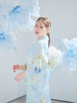 画像8: 【予約 / 5月中旬発送予定】ベビーブルー牡丹＆紫陽花浴衣 OBI-siwa-200-kj-13-OW / HIMO-906-yn-PEARL / HEKO-800-sb-5-W / YA-1079-kj-7-W / GETA-01-kj-4-MI / [y/YMT] (8)