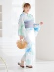 画像17: 【予約 / 5月中旬発送予定】大柄アイシーミントフラワー浴衣 OBI-g-500-kj-8-GY / HIMO-900-yn-5-IV / HEKO-800-sb-10-LBL / YA-1082-kj-W / GETA-01-kj-2-BL/ [y/YMT] (17)