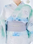 画像13: 【予約 / 5月中旬発送予定】大柄アイシーミントフラワー浴衣 OBI-g-500-kj-8-GY / HIMO-900-yn-5-IV / HEKO-800-sb-10-LBL / YA-1082-kj-W / GETA-01-kj-2-BL/ [y/YMT] (13)