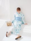 画像12: 【予約 / 5月中旬発送予定】ブルーグレイニュアンスフラワー浴衣 OBI-siwa-204-wk-2-LBL / HIMO-900-yn-5-IV / HEKO-800-sb-5-W / YA-1023-wk-BL / GETA-01-kj-3-IV / [yo/YMT] (12)