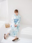 画像16: 【予約 / 5月中旬発送予定】ブルーグレイニュアンスフラワー浴衣 OBI-siwa-204-wk-2-LBL / HIMO-900-yn-5-IV / HEKO-800-sb-5-W / YA-1023-wk-BL / GETA-01-kj-3-IV / [yo/YMT] (16)