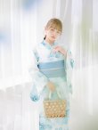 画像18: 【予約 / 5月中旬発送予定】ブルーグレイニュアンスフラワー浴衣 OBI-siwa-204-wk-2-LBL / HIMO-900-yn-5-IV / HEKO-800-sb-5-W / YA-1023-wk-BL / GETA-01-kj-3-IV / [yo/YMT] (18)