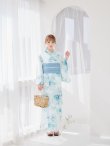 画像22: 【予約 / 5月中旬発送予定】ブルーグレイニュアンスフラワー浴衣 OBI-siwa-204-wk-2-LBL / HIMO-900-yn-5-IV / HEKO-800-sb-5-W / YA-1023-wk-BL / GETA-01-kj-3-IV / [yo/YMT] (22)