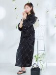 画像10: 【予約 / 5月下旬発送予定】アーガイルビジュー浴衣 OBI-siwa-204-wk-12-OW / HIMO-906-yn-PEARL / HEKO-800-sb-5-W / YA-1080-kj-B / GETA-01-kj-1-B/ [yo/YMT] (10)