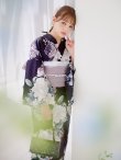 画像14: クラシカルフラワーブーケ浴衣 OBI-siwa-200-kj-11-Rose / HIMO-906-yn-PEARL / HEKO-800-sb-5-W / YA-1071-kn-P / GETA-01-kj-3-IV/ [YMT] (14)