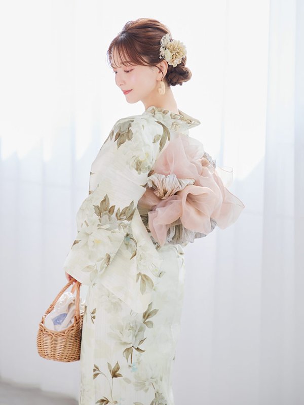 画像11: 【即日発送】秋静牡丹の大人浴衣【浴衣３点セット 浴衣/帯/下駄】[YMT] (11)