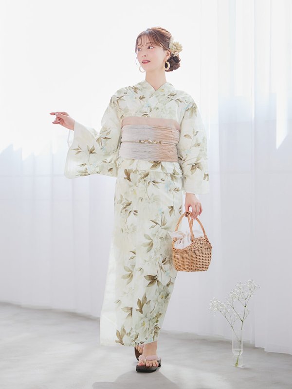 画像12: 【即日発送】秋静牡丹の大人浴衣【浴衣３点セット 浴衣/帯/下駄】[YMT] (12)