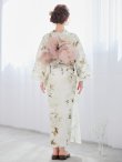 画像14: 【即日発送】秋静牡丹の大人浴衣【浴衣３点セット 浴衣/帯/下駄】[YMT] (14)